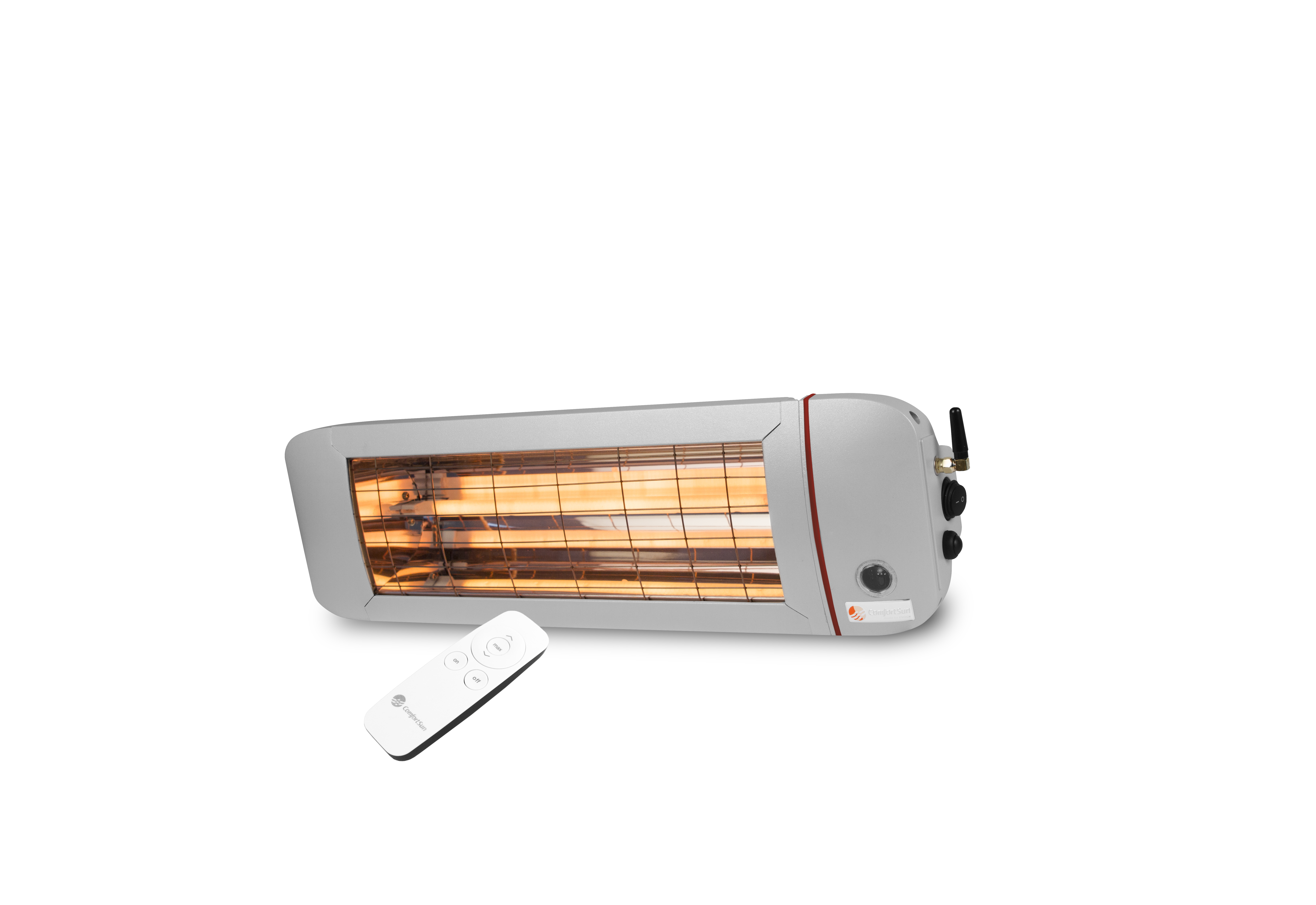 Bad Heizstrahler Bluetooth titan Vorderansicht